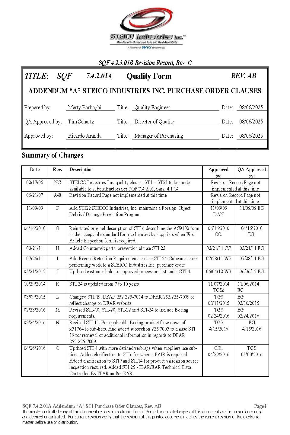 Purchase Order Clause